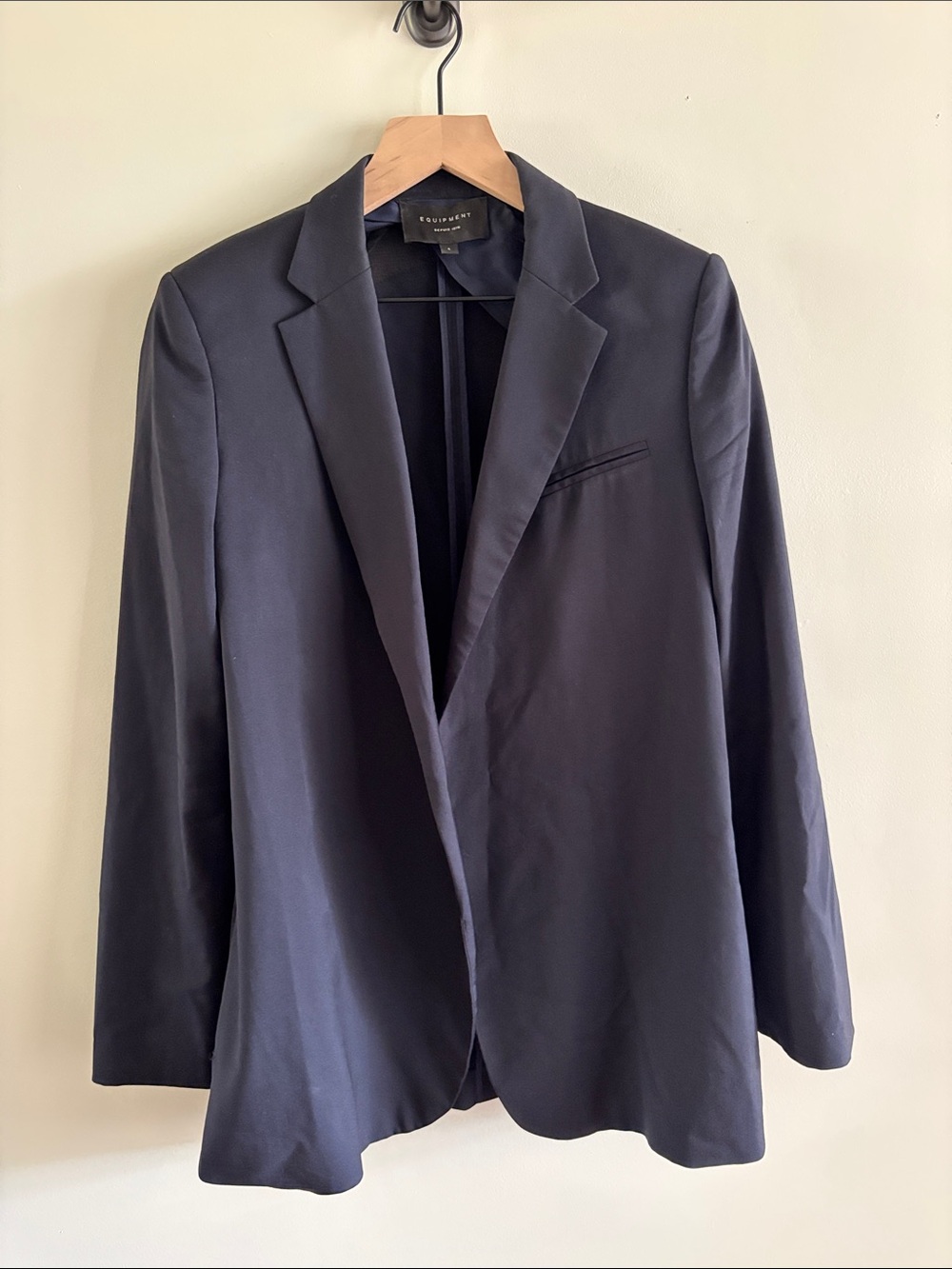 Equipment • *flawed* Navy Open Oversized Blazer